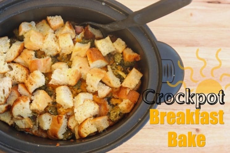 Crockpot Breakfast Bake Recipe. This crockpot idea hits the spot on a cold morning!